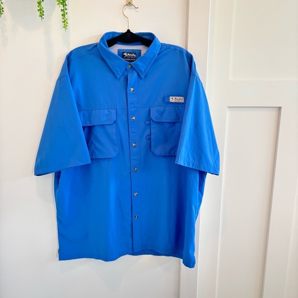 Bimini Bay Men's Fishing Boating Short Sleeve Button Down Shirt Wicking Size 2XL - Picture 2 of 11